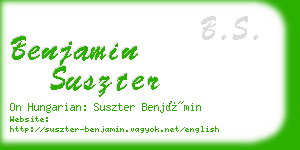 benjamin suszter business card